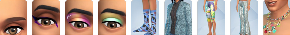 Sims teens in trendy preppy, goth, and sporty outfits.