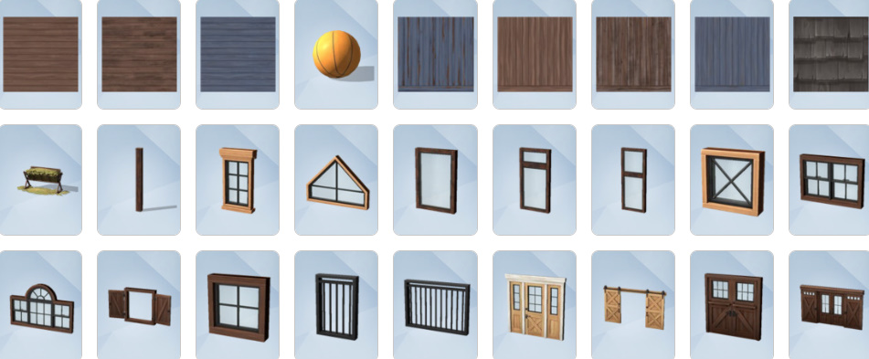 Red barn, stables, nectar maker, and jump course.