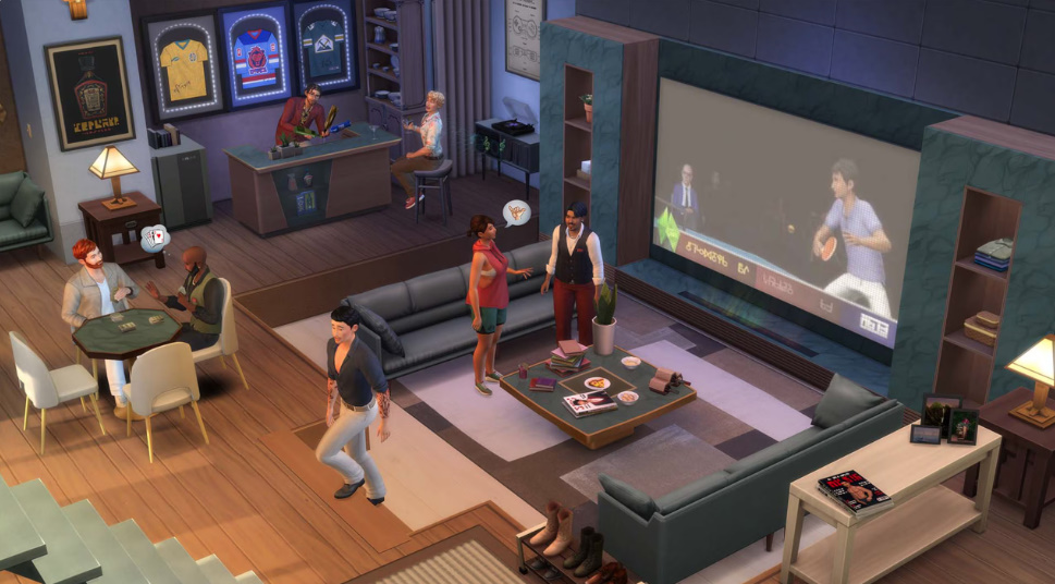 Sims showcasing romantic fashion and stylish décor from Casanova Cave.