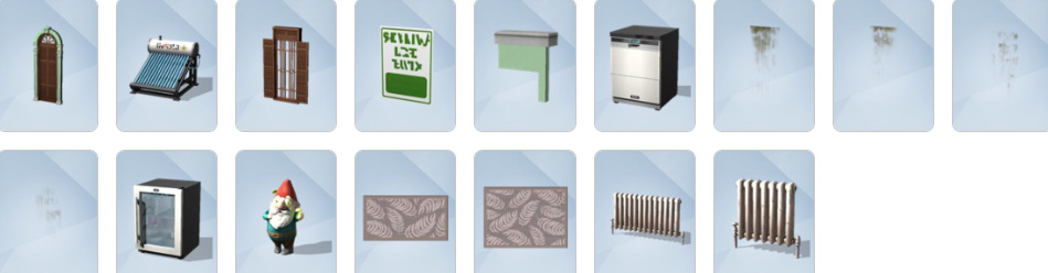 The Sims 4 For Rent build mode with multi-unit apartments, hot tub, and cultural decor.