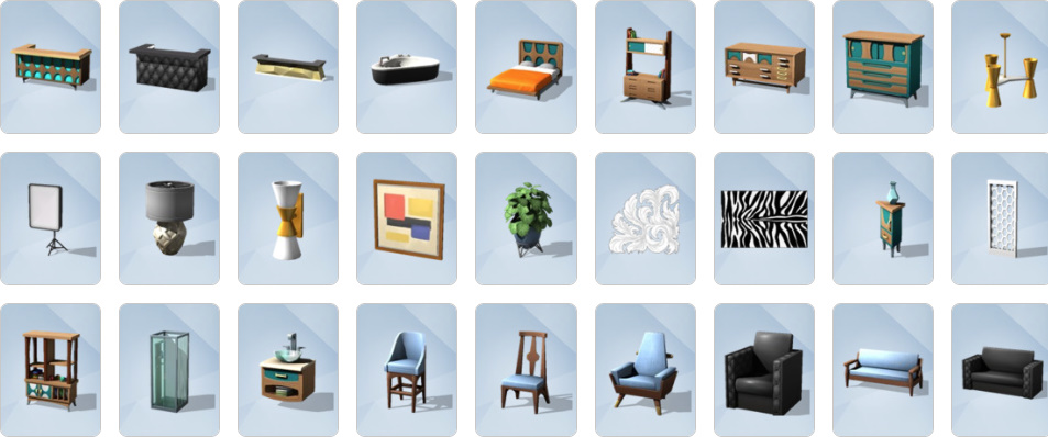 Alt Text: Get Famous Build/Buy items including video station, music station, money vault, and luxury celebrity furniture.