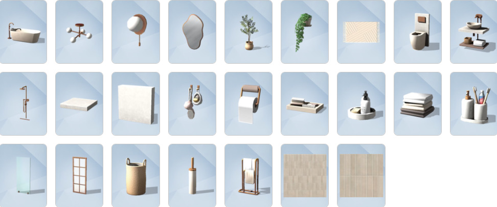 A modern bathroom decorated with Sleek Bathroom items.