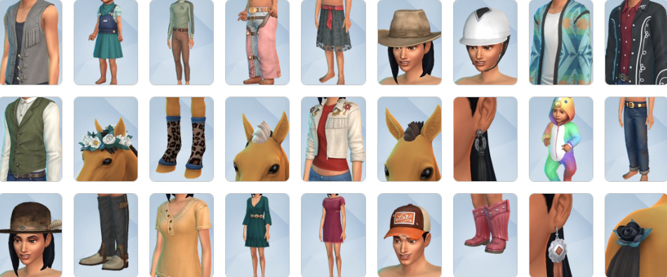 Western outfits with boots, show jackets, and ranch workwear.