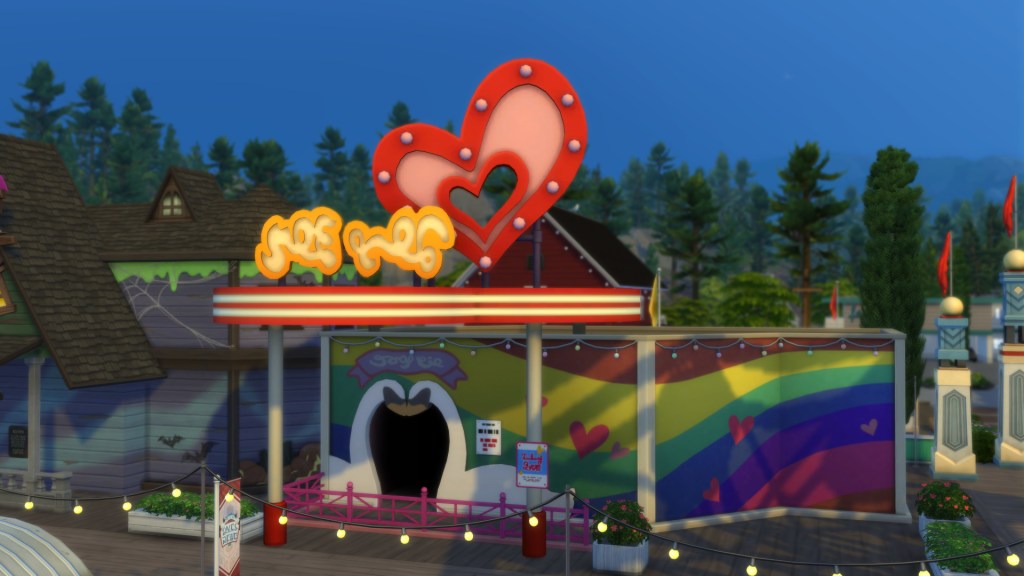 Tunnel of Love WooHoo location on the pier in The Sims 4